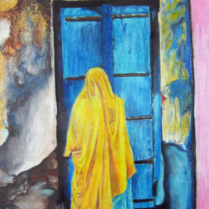 Chokhat, 2021, Soft Pastels on cartridge sheet. 20" by 16" inches, Framed