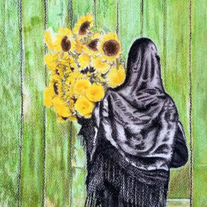 Suraj Mukhi, 2024, Soft Pastels on canson paper sheet. 22" by 17" inches, Framed