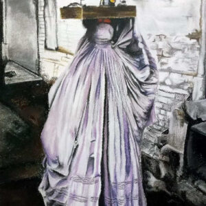 Bazar, 2024, soft-pastels-on-arches-paper-sheet-25-by-20-inches-framed