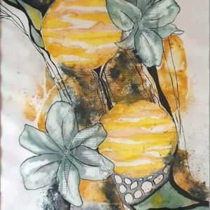 2018, Mixed Media, 21" by 14 " on Cartridge Paper, Framed