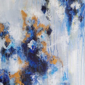 Inikaas (reflection), 2023, AYB 22-23 51, 18 inches by 36 inches, without frame, Acrylics on canvas