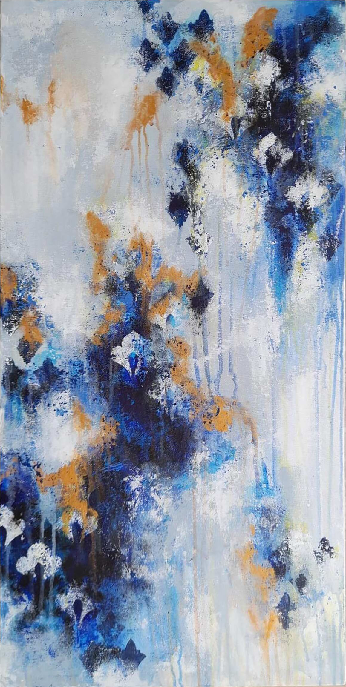 Inikaas (reflection), 2023, AYB 22-23 51, 18 inches by 36 inches, without frame, Acrylics on canvas