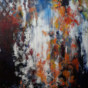 Inikaas (reflection), 2021, AYB 21-22-43, 30 by 30 inches, without frame, Acrylics on Canvas