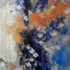 Inikaas (reflection), 2021, AYB 21-22 44, 42 by 30 inches, without frame, Acrylics on Canvas